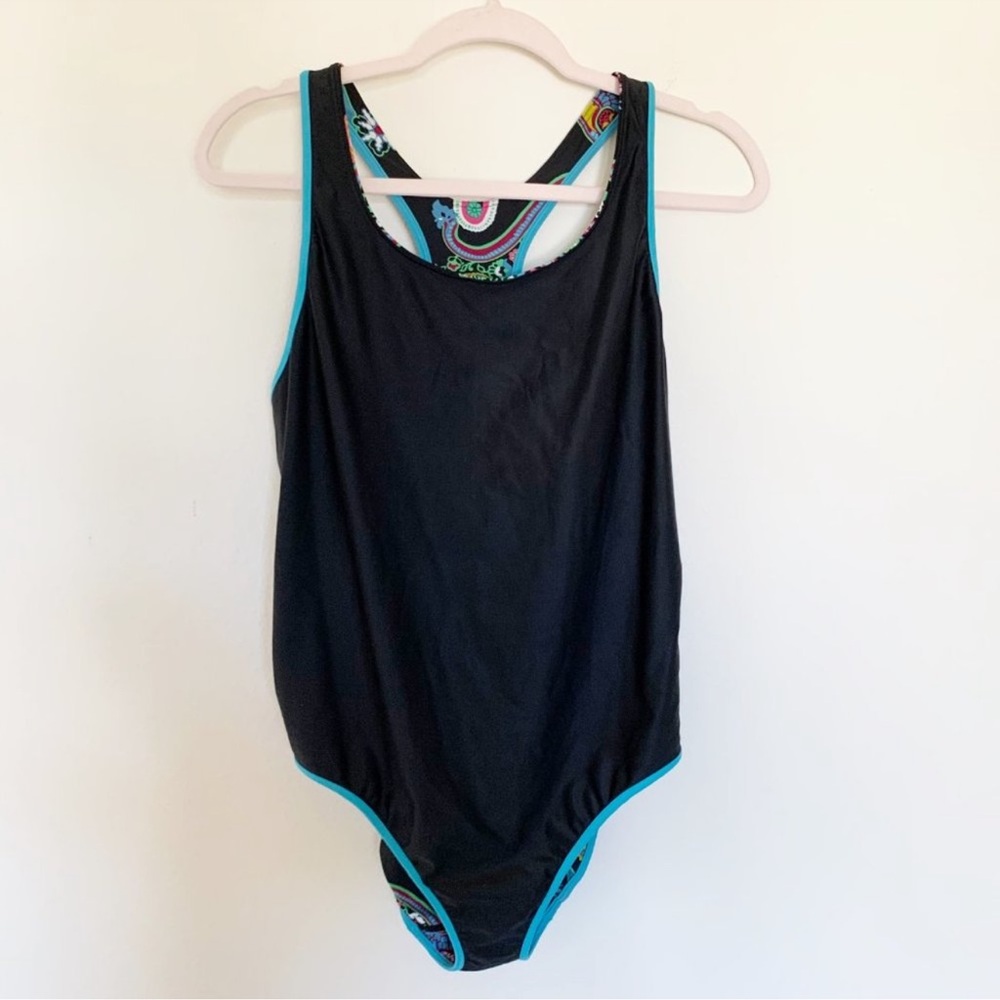 Athleta Reversible Paisley One Piece Swimsuit Sz S - Picture 3 of 10